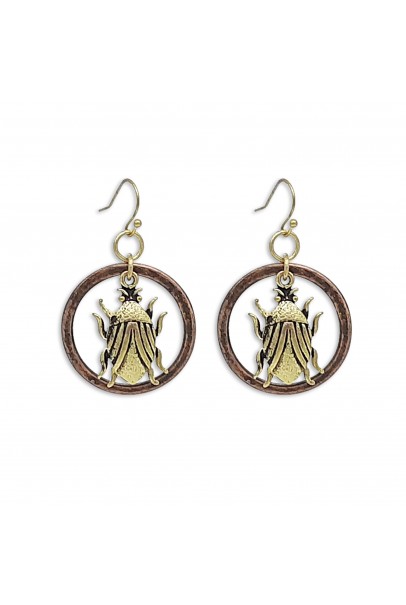 Beetle Dangle Earring